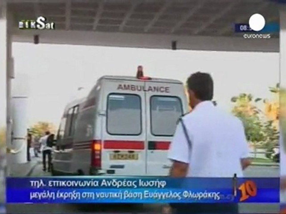 Chipre: explosiones en cadena en una base naval. Al...