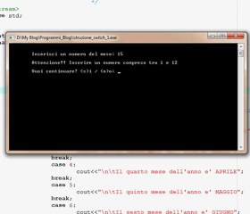 L'istruzione di selezione "Switch"