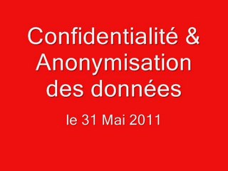 2011-05-31 SCA RE Anonymisation