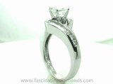 Asscher Cut Diamond Channel Set Swirl Shaped Engagement Ring FDENS594ASR