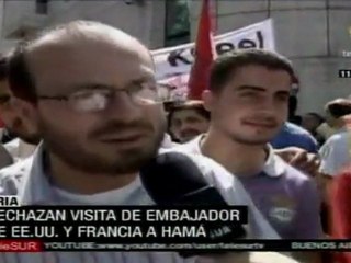 En Damasco, exigen no injerencia de Francia