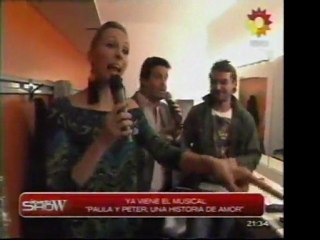 Pedro y Paula en Sábado Show 1 (camarines) - 09 de Julio 2011