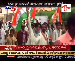 Kadapa Election Canvasing without Cong Chief Sonia Photo ! ?