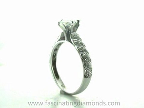 FDENS3048MQR Marquise Shape Diamond Engagement Ring With Round side stones Pave Set