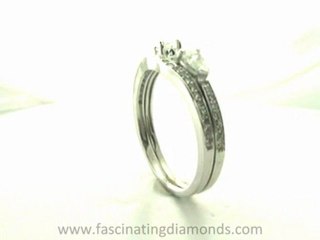 FDENS3111MQ   Marquise Shape Brilliant Three Stones Diamond Pave-Set Wedding Rings Set