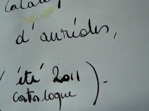 catalogue d'auréoles, été 2011