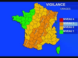 Météo 13 juillet 2011: VIGILANCE ORAGES !!!