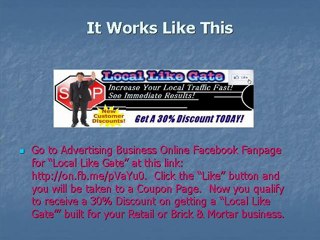 Advertising Business Facebook Fanpage "Local Like Gate"