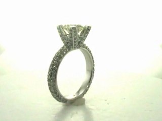 FDENR7532RO   Round cut Micro-Pave Crown Set Diamond Engagement Ring