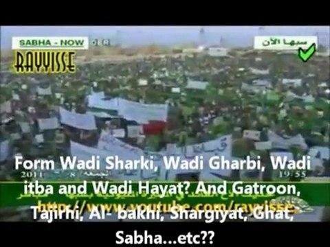 Libye discours KADHAFI 8/7/2011 , (Sabha), ss titré anglais (2/3)