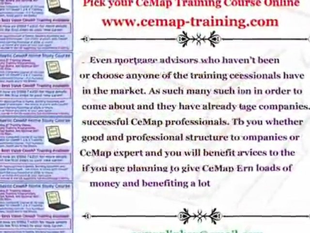 Pick your CeMap Training Course Online