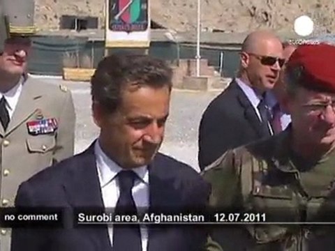 Sarkozy meets troops in Afghanistan - no comment