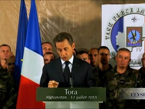 N. Sarkozy s'adresse aux soldats français en Afghanistan