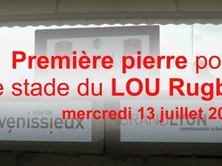LOU Rugby : première pierre du nouveau stade