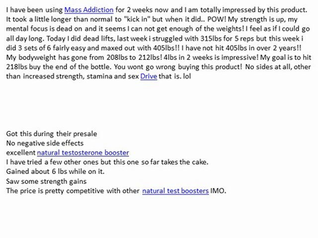 Anabolic Addiction Mass Addiction Reviews
