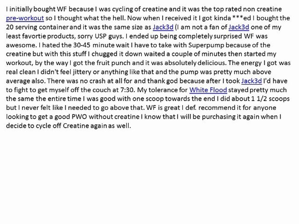 Controlled Labs White Flood Reviews