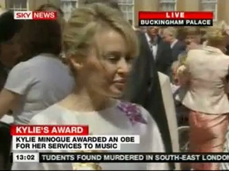 Kylie Minogue interview @ buckingham palace - royal award of kylie