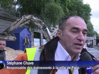 Installation de la dixième édition de Paris-Plages
