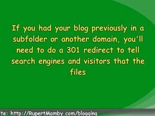 Switching Your Blog to it's Own Hosted Domain