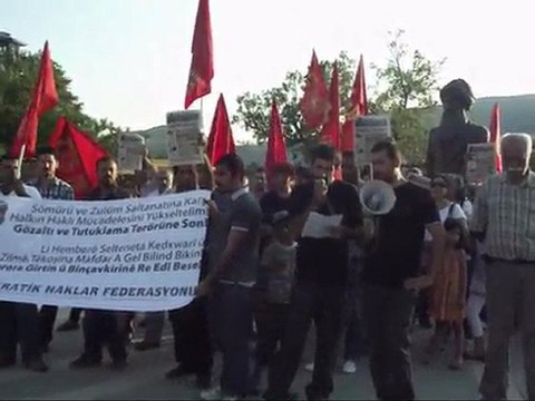 İzmir'de tutuklananlar protesto edildi-Dersim