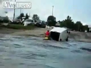 Jetski and sinking Van -WTF  Fail