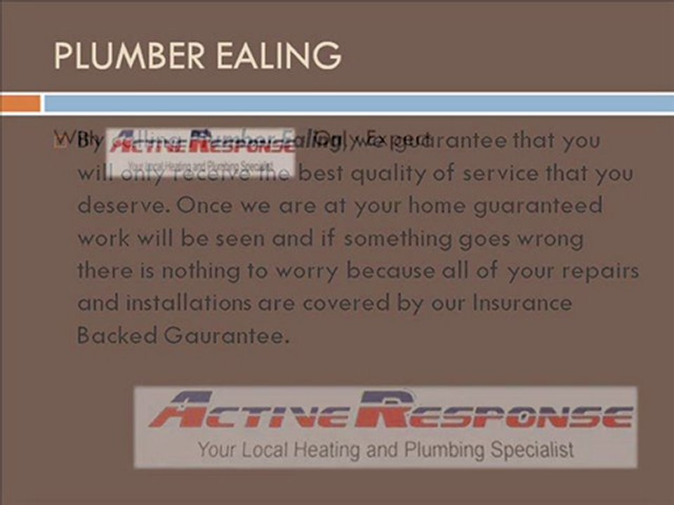 PLUMBER EALING - YOUR SOURCE OF GUARANTEED PLUMBING