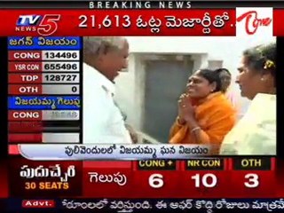 Y.S Vijayamma Won With Lead Of 81,191 Votes
