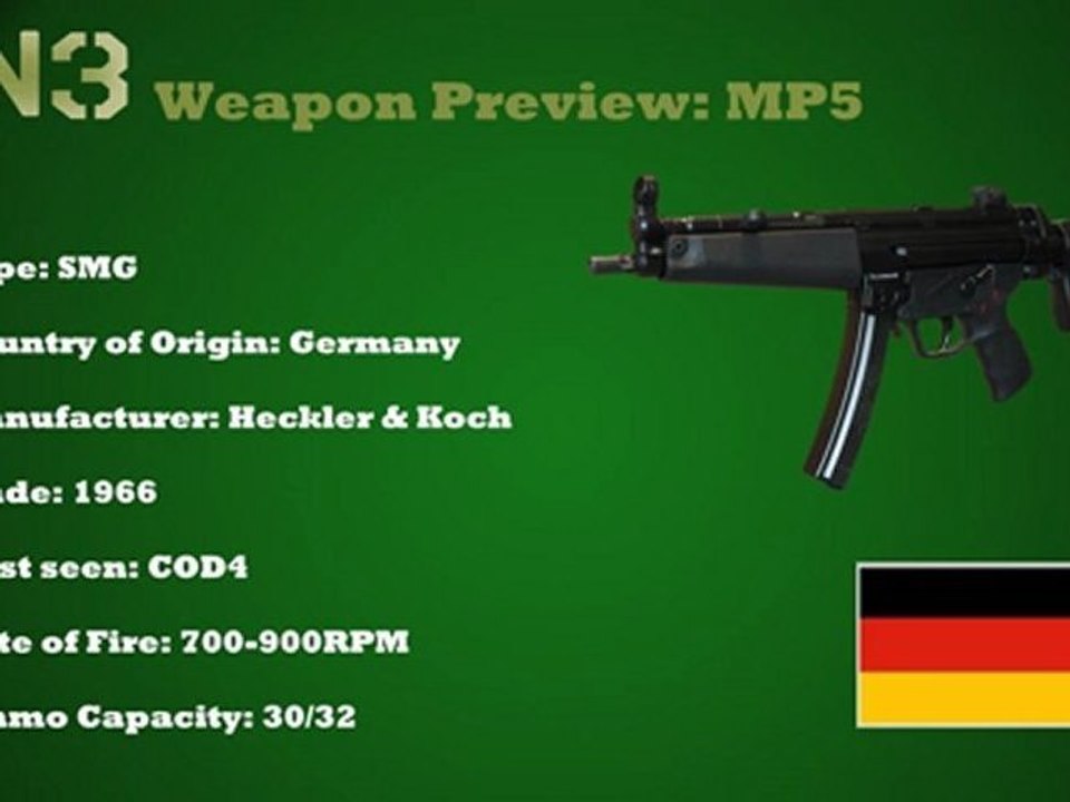 Modern Warfare 3 - Gun Information - MP5 | Episode 2