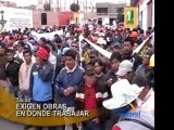 Obreros de construcción civil exigen obras en donde trabajar en Tacna