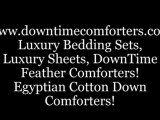 Luxury, elegant and discount feather comforters; bedding sets and luxury comforters