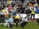 Newcastle Fans Invade Pitch