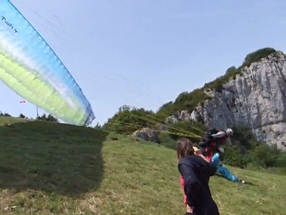 Bapteme en parapente de Maxime du 8 juillet 2011