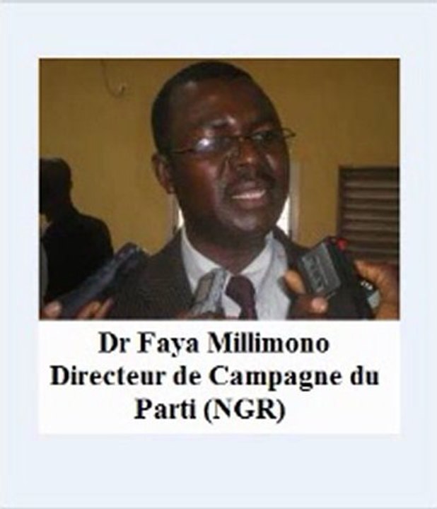 INTERVIEW  FAYA MILLIMONO, DIRECTEUR DE CAMPAGNE DE LA NGR