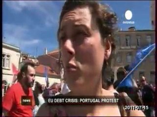 PORTUGAL manif de résistance à l'austérite au bénéfice des usuriers