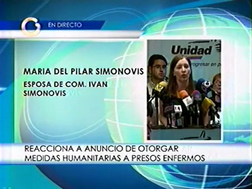 Esposa de Simonovis reaccionó ante el exhorto de Chávez de dar medidas humanitarias a presos políticos