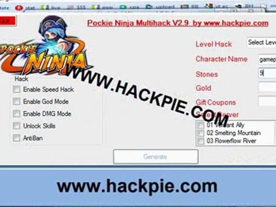 Pockie Ninja Cheats(Hacks for Gold+Speed+Damage)Cheats Codes 2011