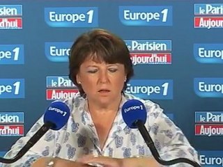 Aubry : "une honte pour un Premier ministre"