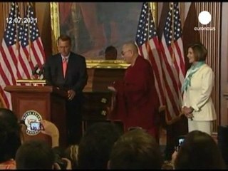 Obama ha recibido este sábado al Dalai Lama en La Casa...