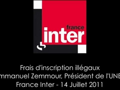 Emmanuel Zemmour, Frais d'inscription illégaux sur France Inter