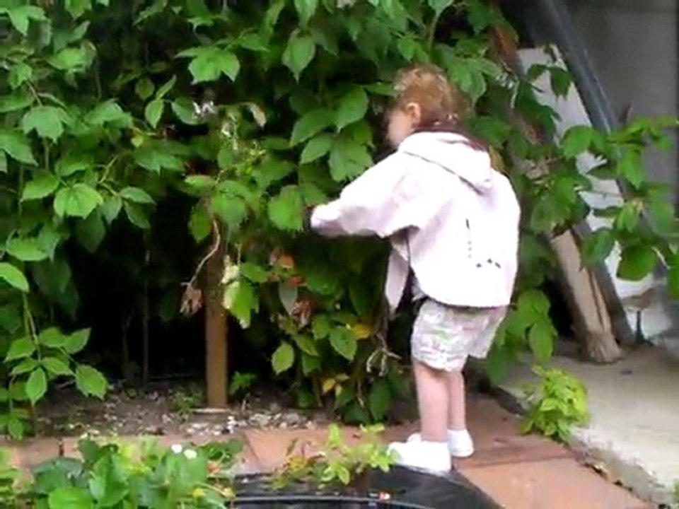 Clotilde fait le tour de son potager