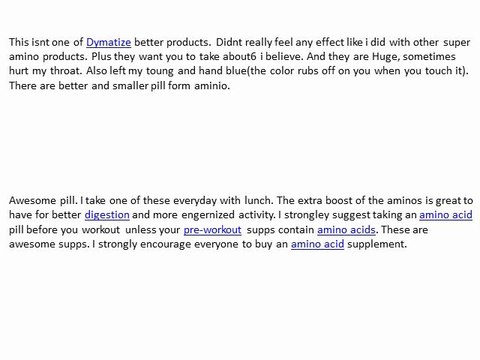 Dymatize Super Amino 4800 Reviews