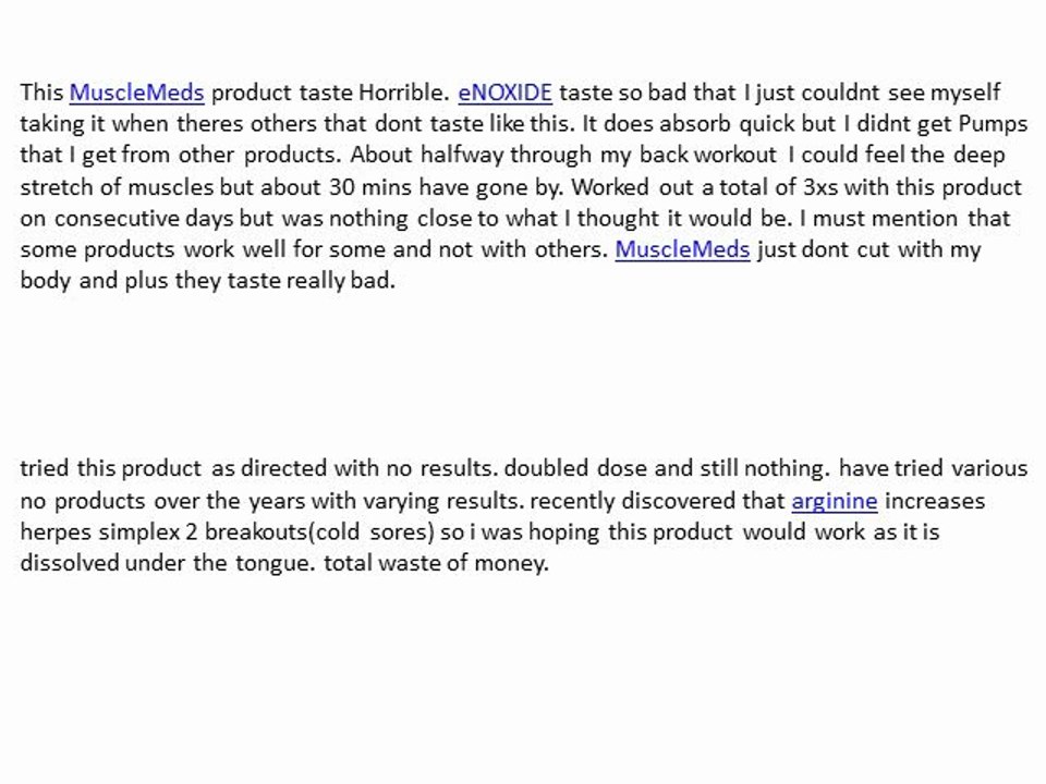 Muscle Meds eNoxide Reviews