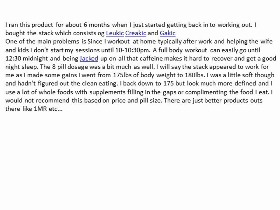 Muscletech Gakic Hardcore Reviews