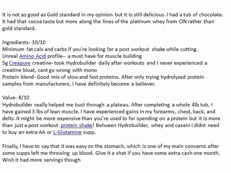 ON Platinum HydroBuilder Reviews