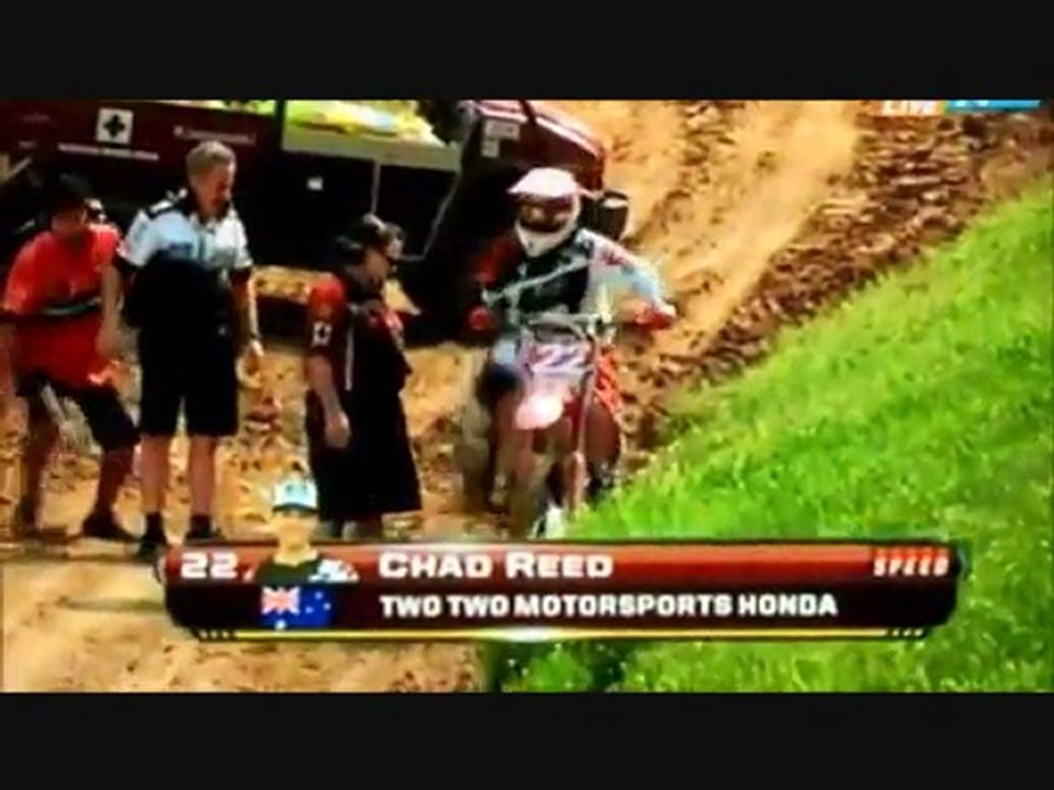 Chad Reed crash at Spring Creek in Millville Minnesota ...