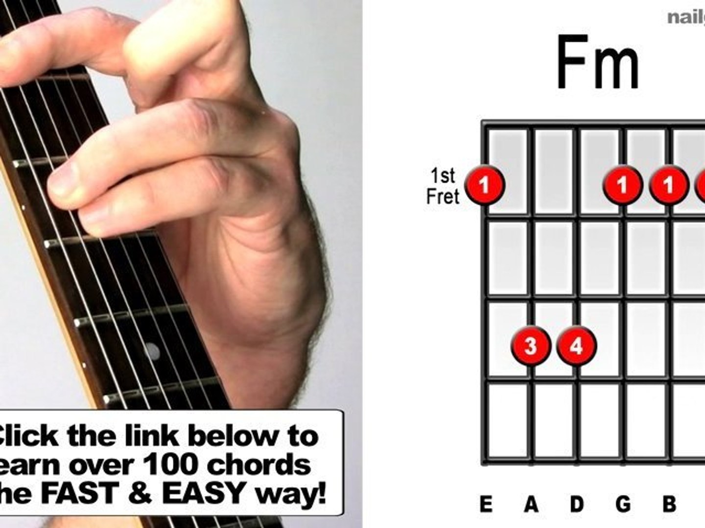 Fm (Minor) - How To Play Important Guitar Chords - video Dailymotion