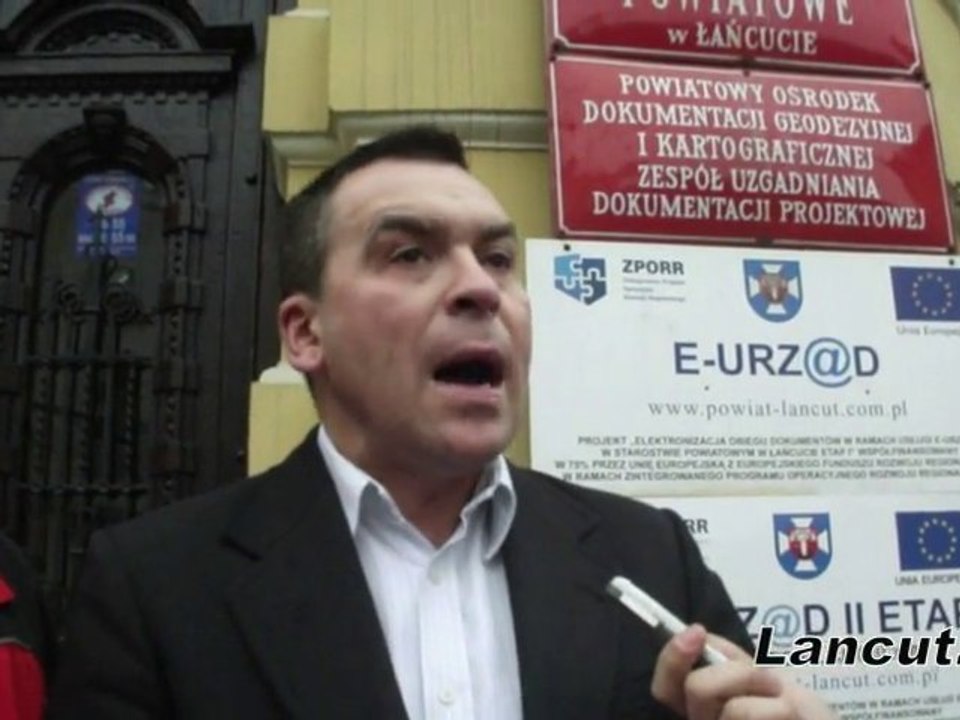 Konferencja prasowa PO w Łańcucie - wybory samorządowe 2010