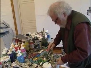 Fresque de Gérard Larguier exposée au laboratoire souterrain