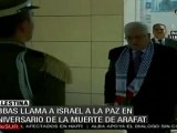 Abbas llama a Israel a la paz en aniversario de muerte de Ar