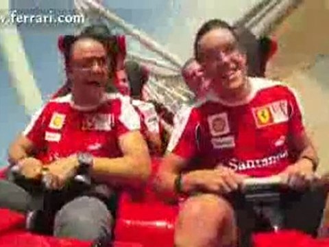 MASSA Y ALONSO EN FERRARI WORLD DE ABU DHABI
